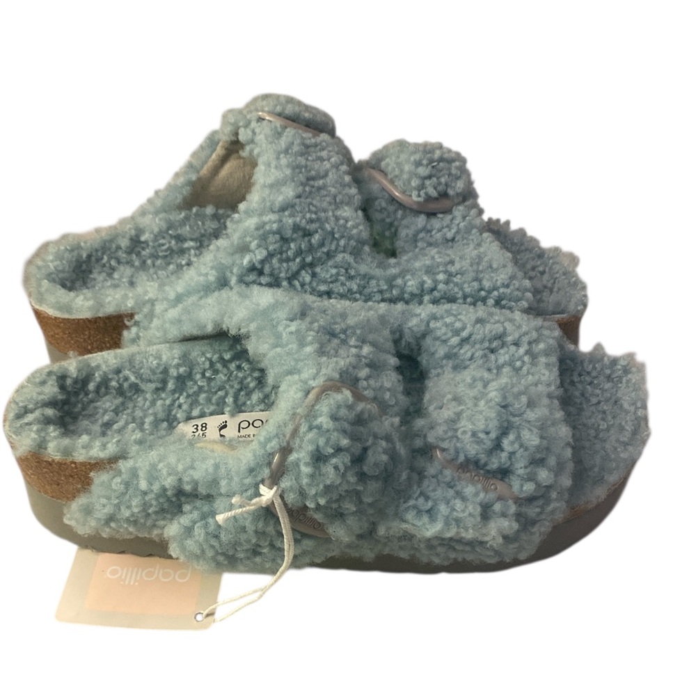 Birkenstock Arizona Big Buckle Shearling Sandals NWOB 38